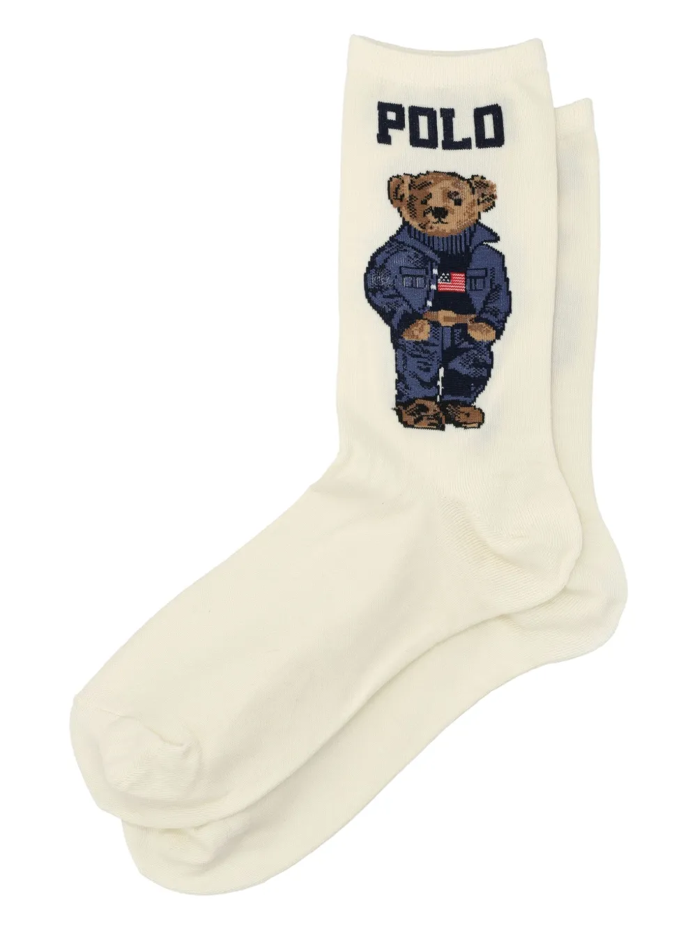 Polo Ralph Lauren Signature Bear motif socks - Beige