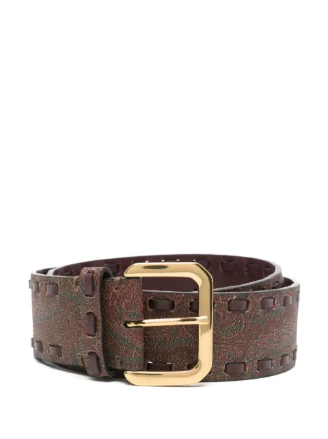 ETRO cinturón con motivo de cachemira en jacquard