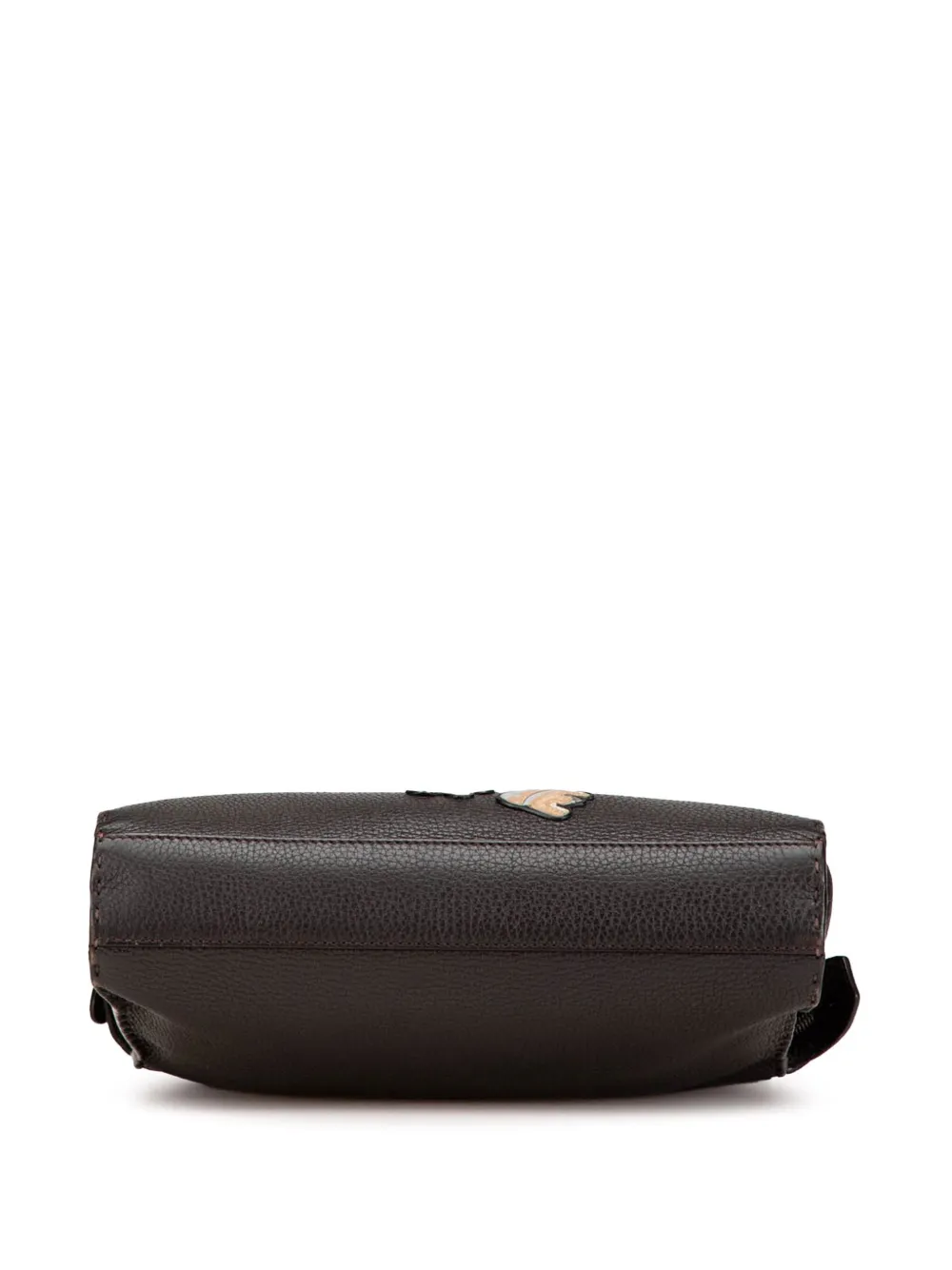 Pre-owned Fendi 2000-2010 Mini Calfskin Romano Selleria Peekaboo Iconic Fit Satchel In Brown