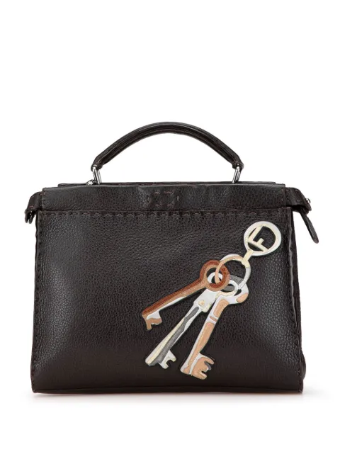 Fendi Pre-Owned bolsa satchel Mini Calfskin Romano Selleria Peekaboo Iconic Fit 2000-2010