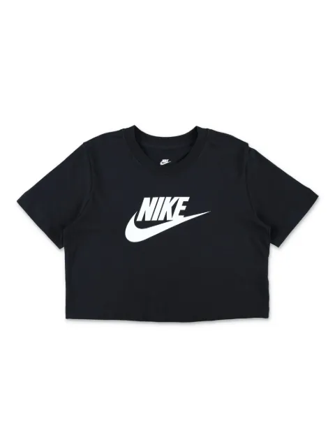 Nike Kids logo-print cropped T-shirt
