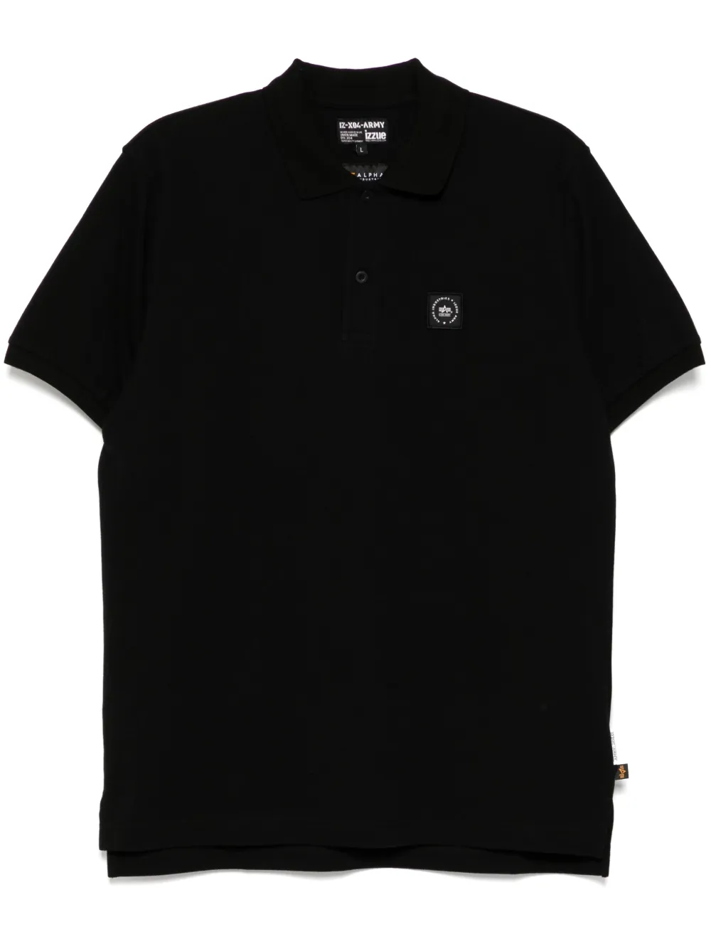 logo-patch polo shirt