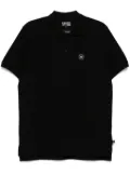izzue logo-patch polo shirt - Black