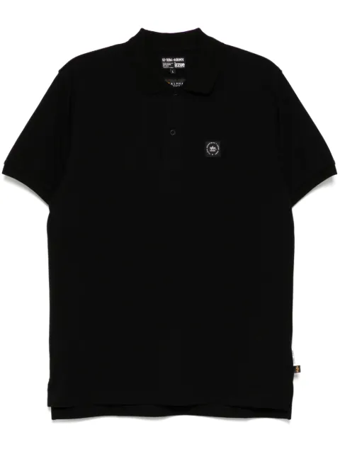 izzue logo-patch polo shirt