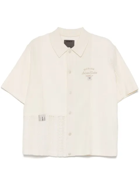 Musium Div. logo-embroidered shirt