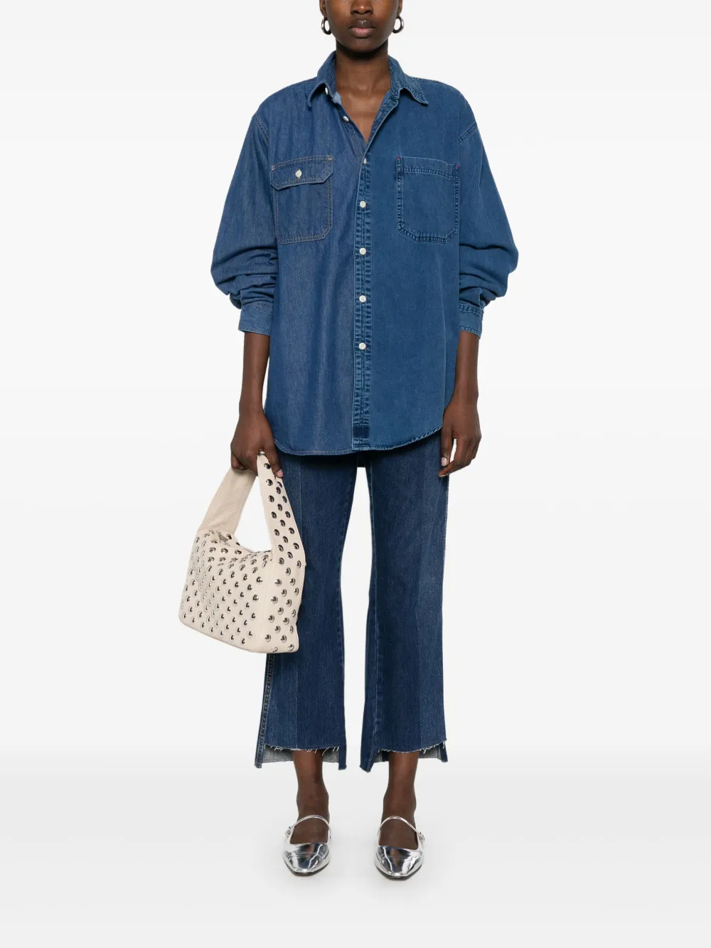 E.L.V DENIM Denim blouse - Blauw