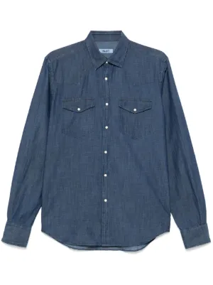 Auralee Selvedge Shirt | Blue | FARFETCH CA