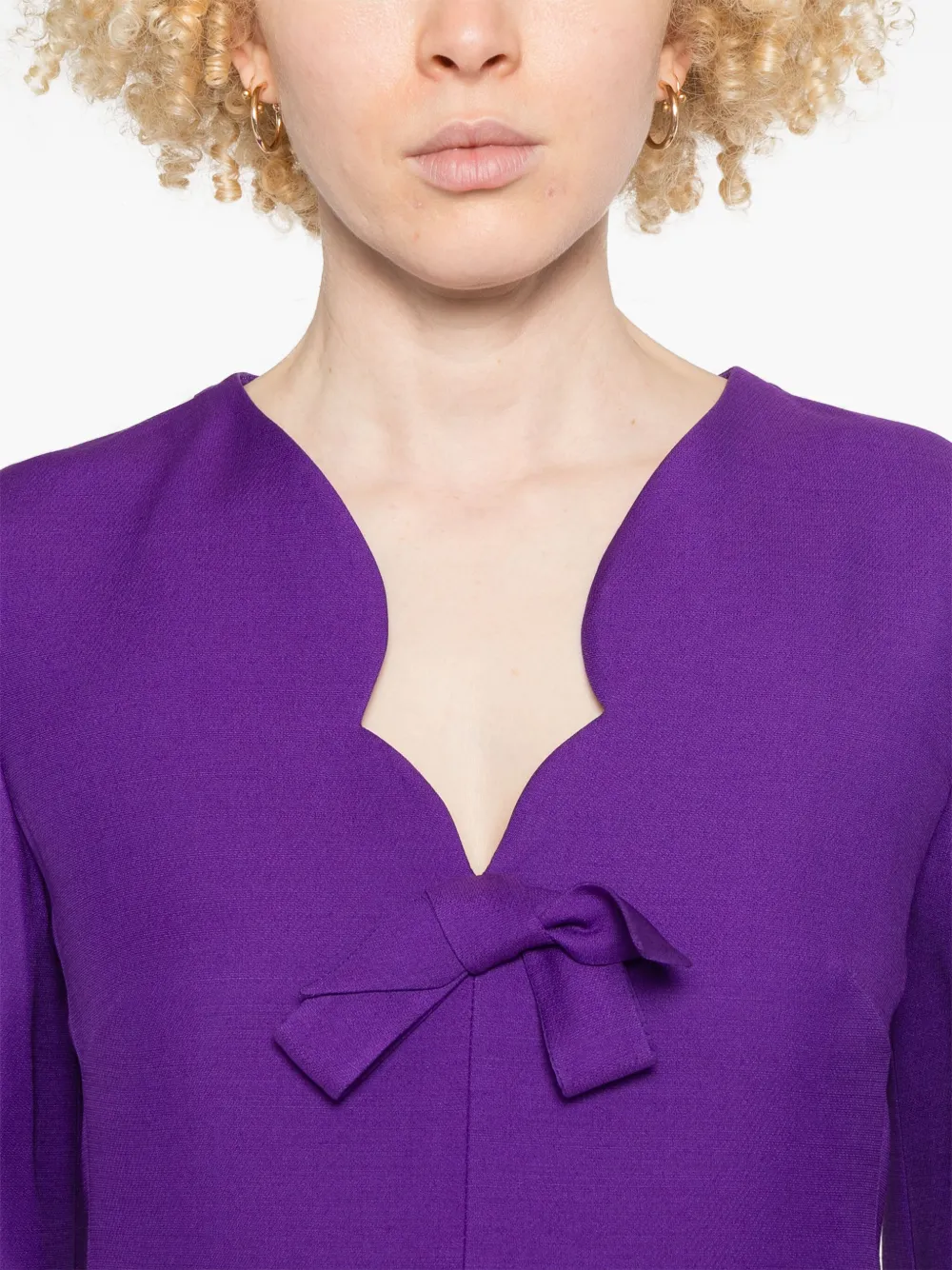 Valentino Garavani Mini-jurk met strikdetail Paars