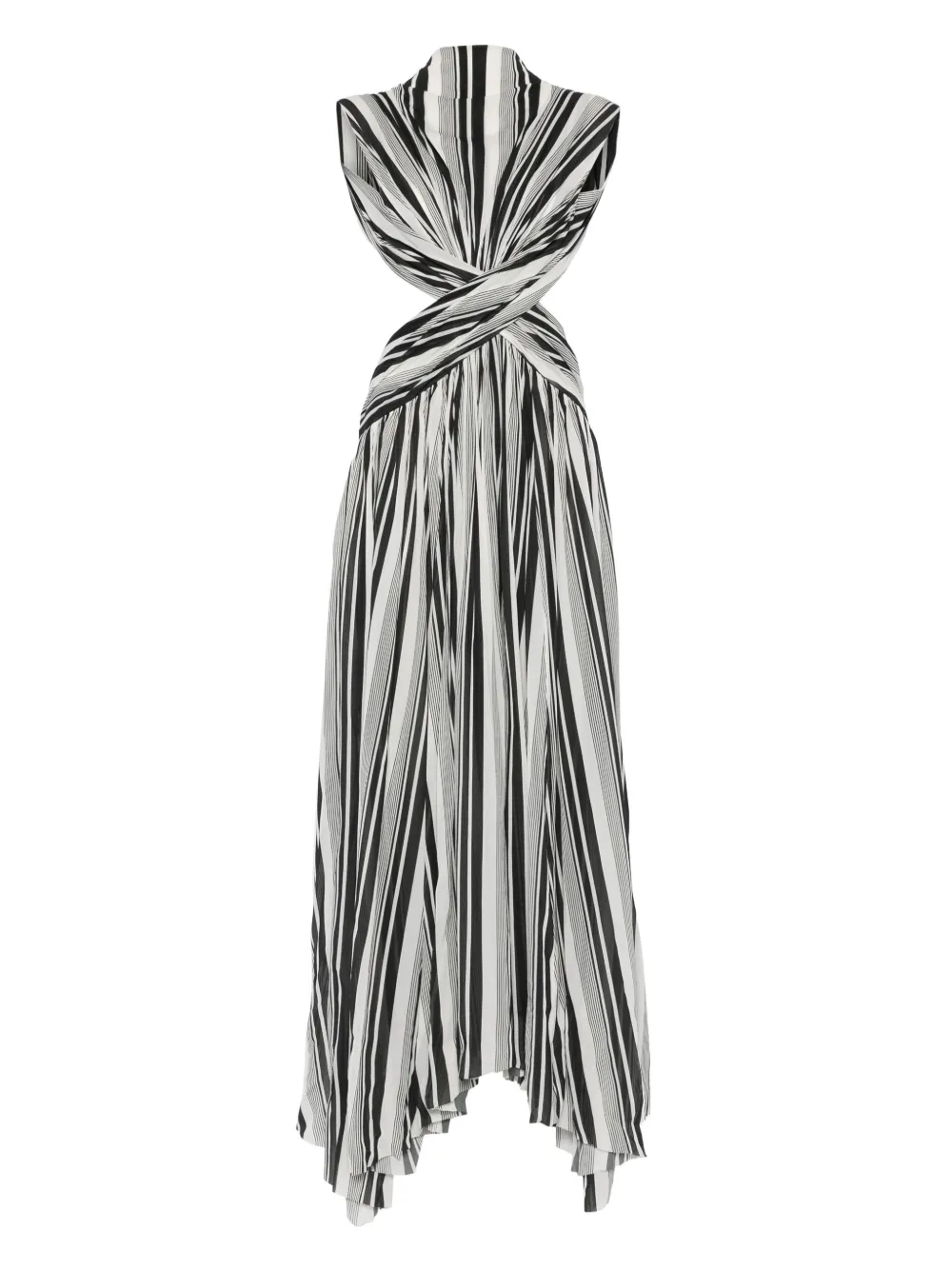 Philosophy Di Lorenzo Serafini Gestreepte maxi-jurk Beige