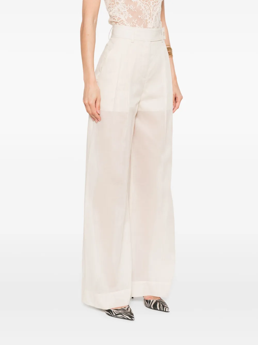 Alberta Ferretti Katoenen broek Beige