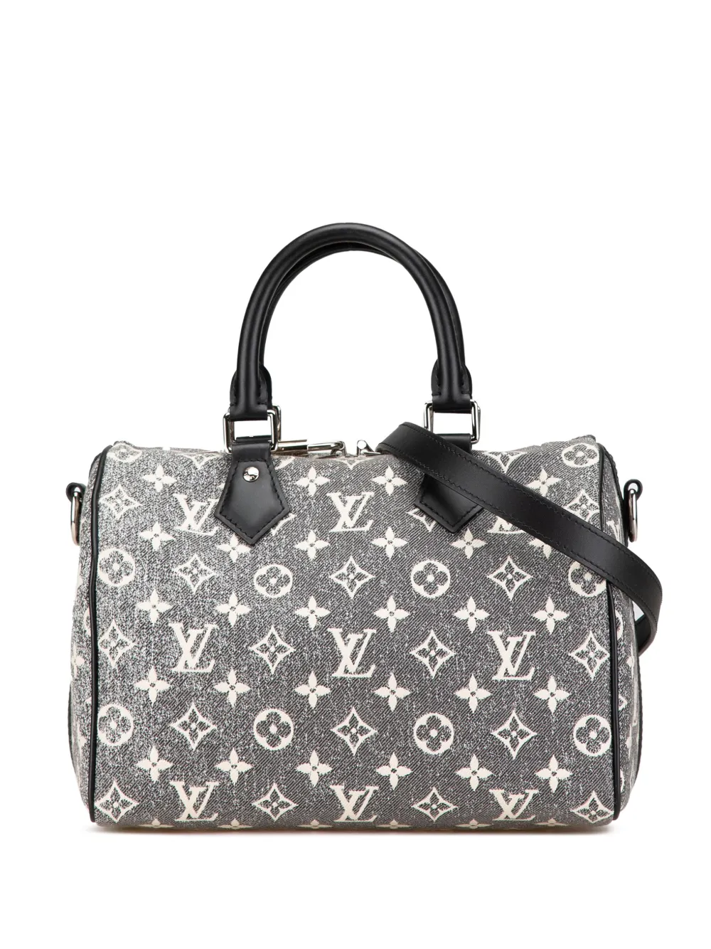 Louis Vuitton Pre-Owned 2021-2024 モノグラム スピーディ バンドリエール 25 ジャカード デニム Louis Vuitton Pre-Owned 2021-2024 モノグラム スピーディ バンドリエール 25 ジャカード デニム