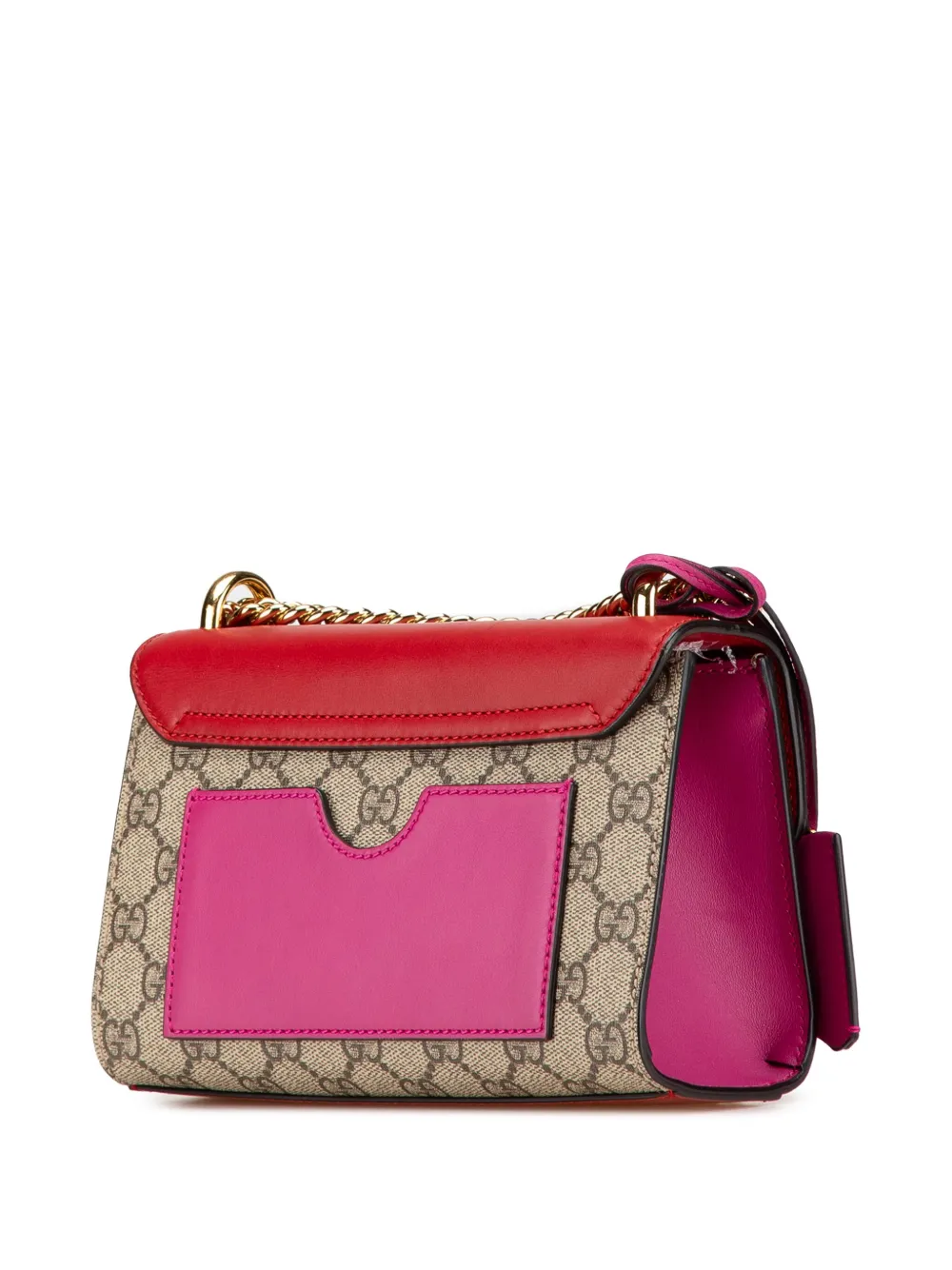 Gucci Pre-Owned 2000-2015 kleine GG Supreme crossbodytas met hangslot - Bruin