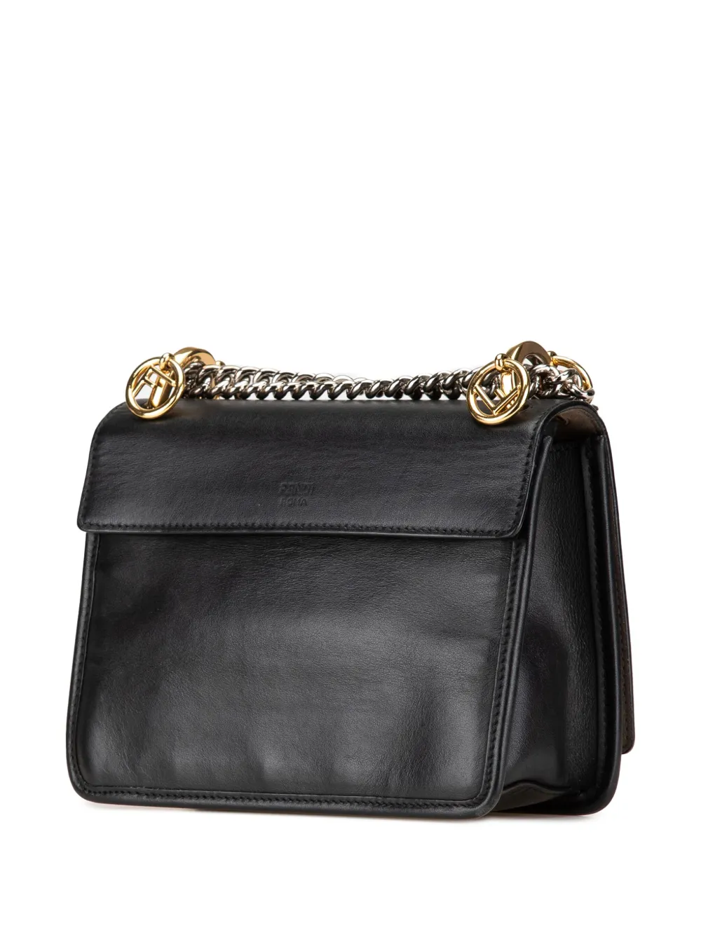 Fendi Pre-Owned 2010-2024 kleine Kan I F leren crossbodytas - Zwart