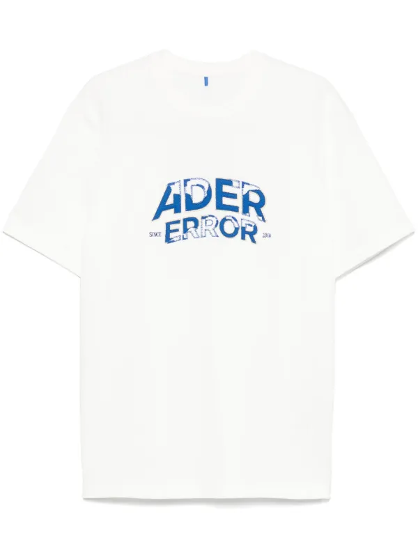 【ADER ERROR】 Geomid logo t-shirt ADER error White Geomid T-Shirt ADER error