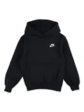 Nike Kids logo-embroidered hoodie - Black