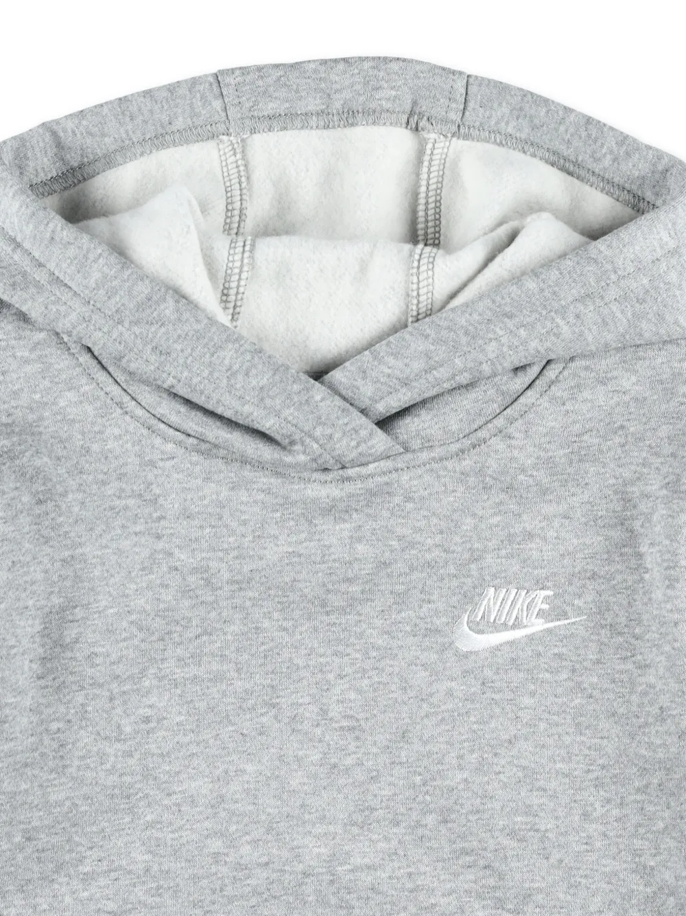 Nike Kids Hoodie met geborduurd logo Grijs