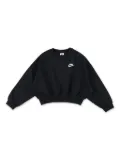 Nike Kids logo-embroidered sweatshirt - Black