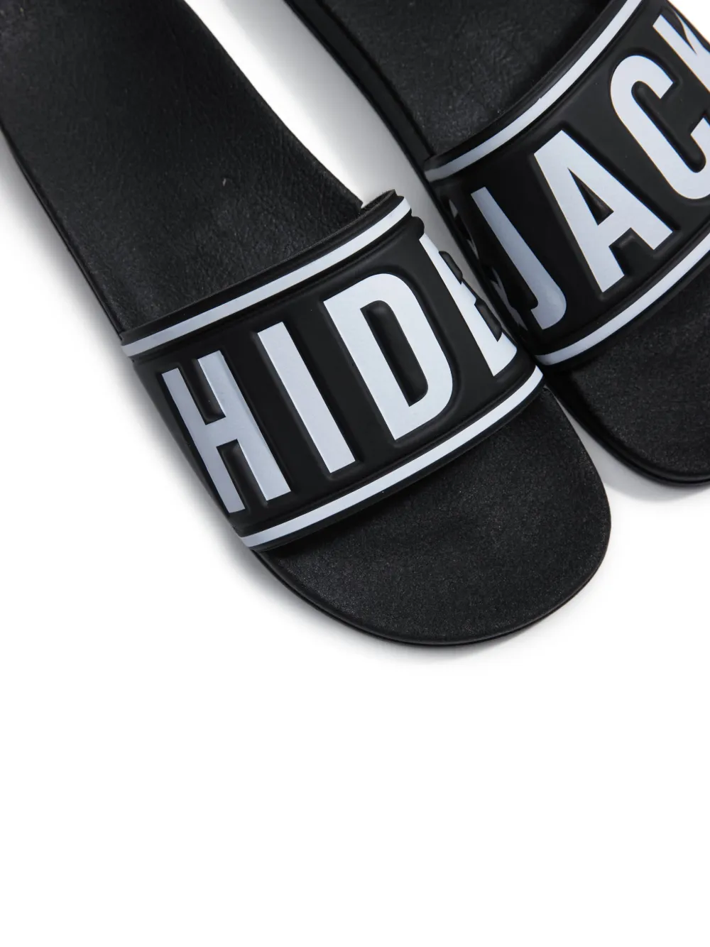 Hide & Jack Logo-embellished Slides In Black
