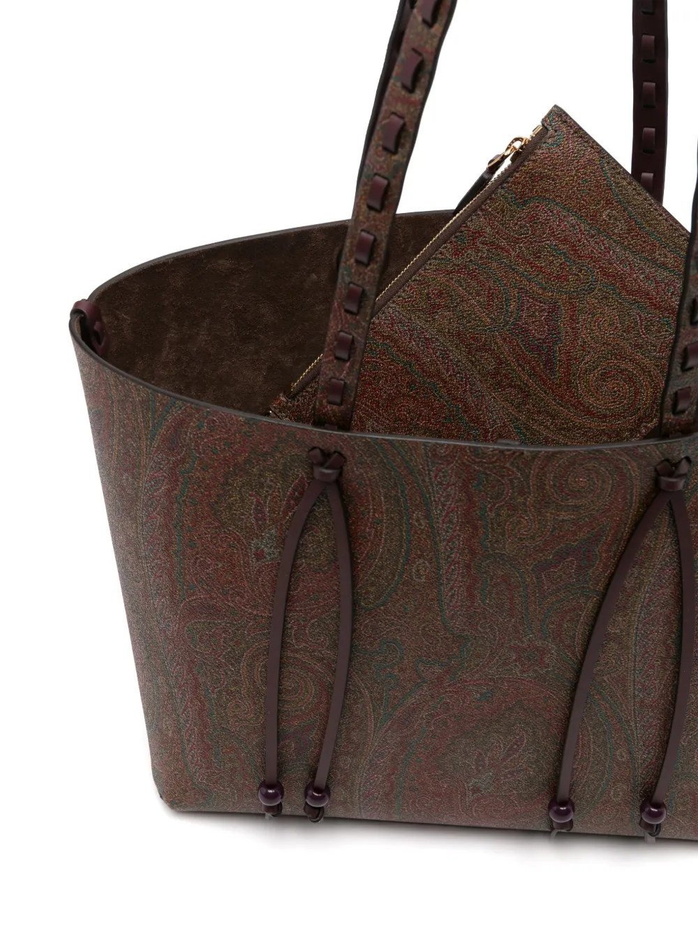ETRO Schoudertas met paisley-jacquard Bruin
