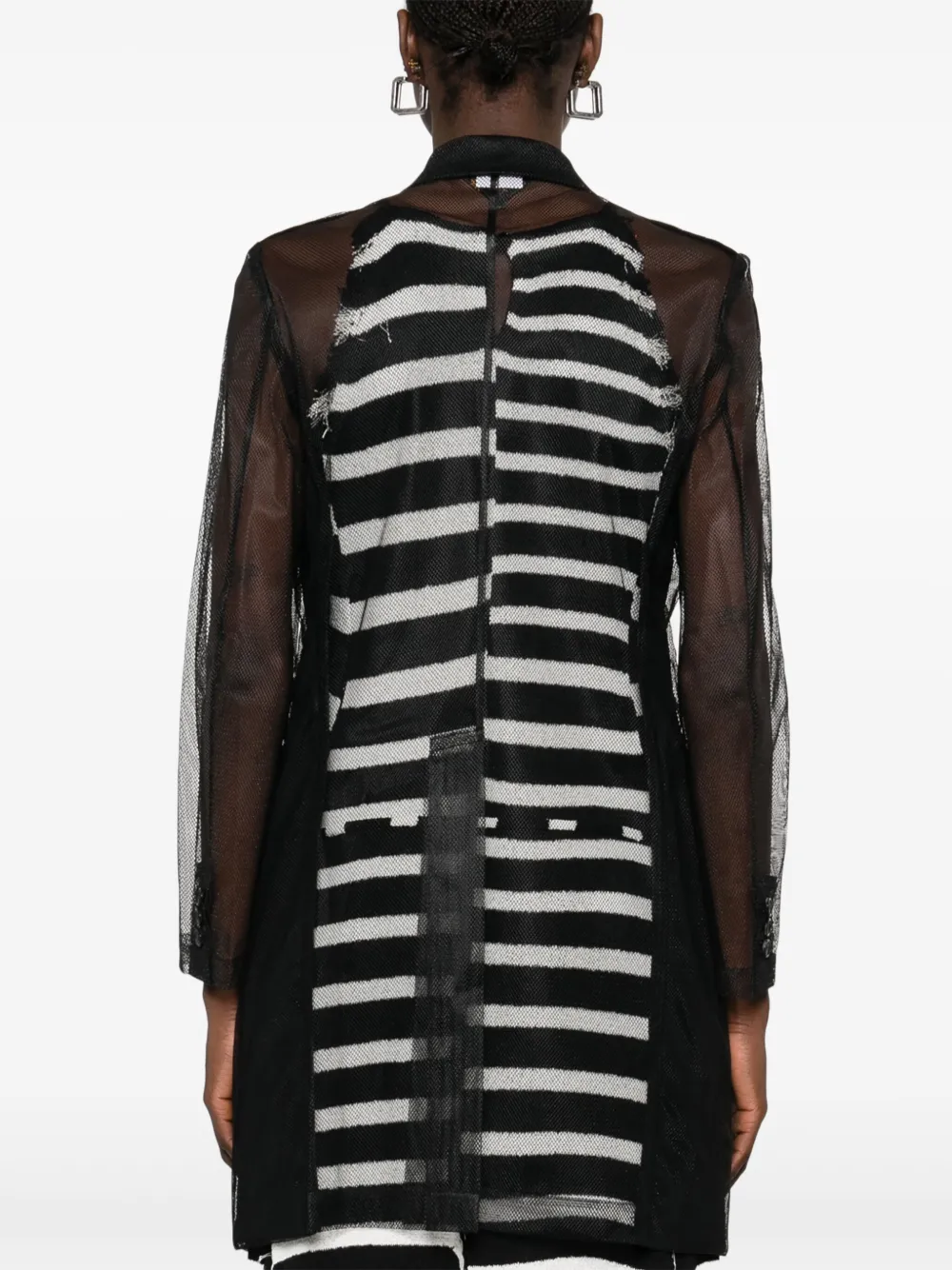 COMME DES GARÇONS MESH-OVERLAY COAT 