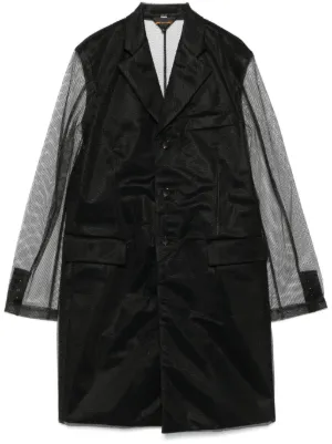 COMMEDesGARCONS スパンコールチュール デザインコート 黒 楽天市場】【中古】JUNYA WATANABE CDG シアートレンチコート JG