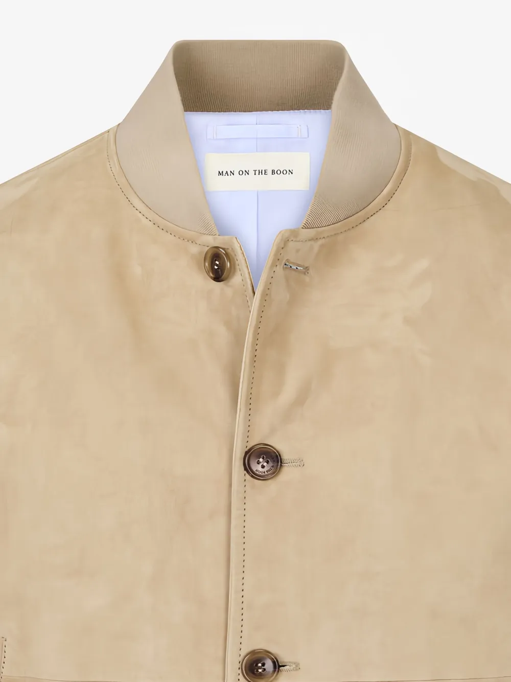 Man On The Boon. Suède bomberjack Beige