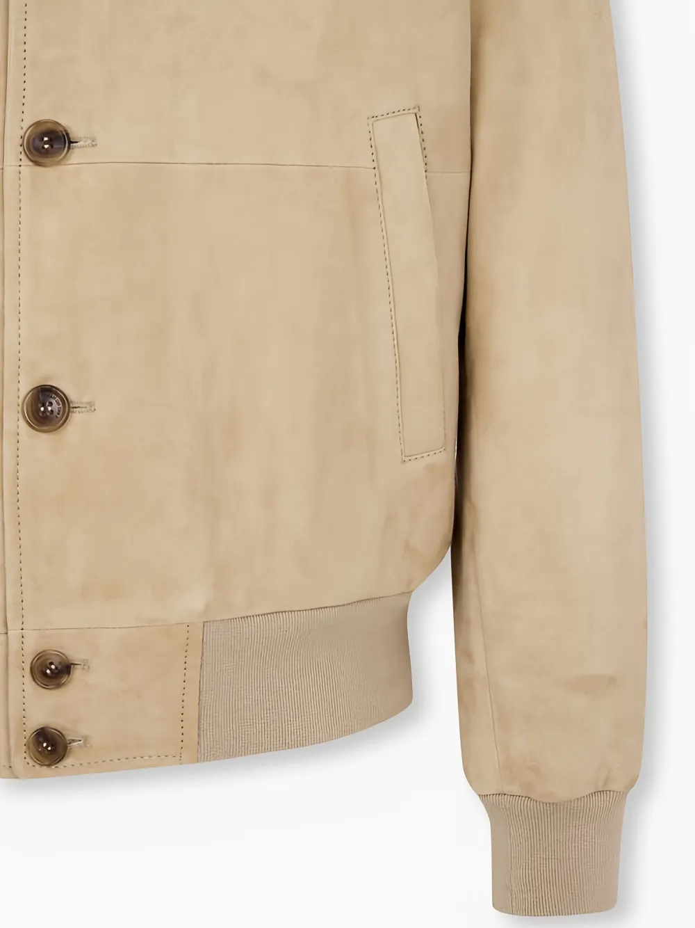 Man On The Boon. Suède bomberjack Beige