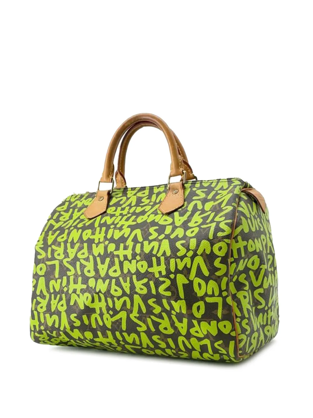 Louis Vuitton Pre-Owned 2009 Stephen Sprouse Monogram Graffiti Speedy 30 Boston tas - Groen