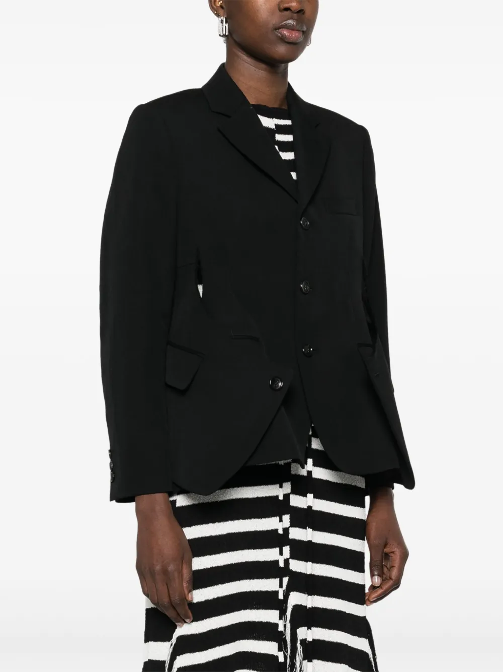 Comme Des Garçons Comme Des Garçons Blazer met uitgesneden details Zwart