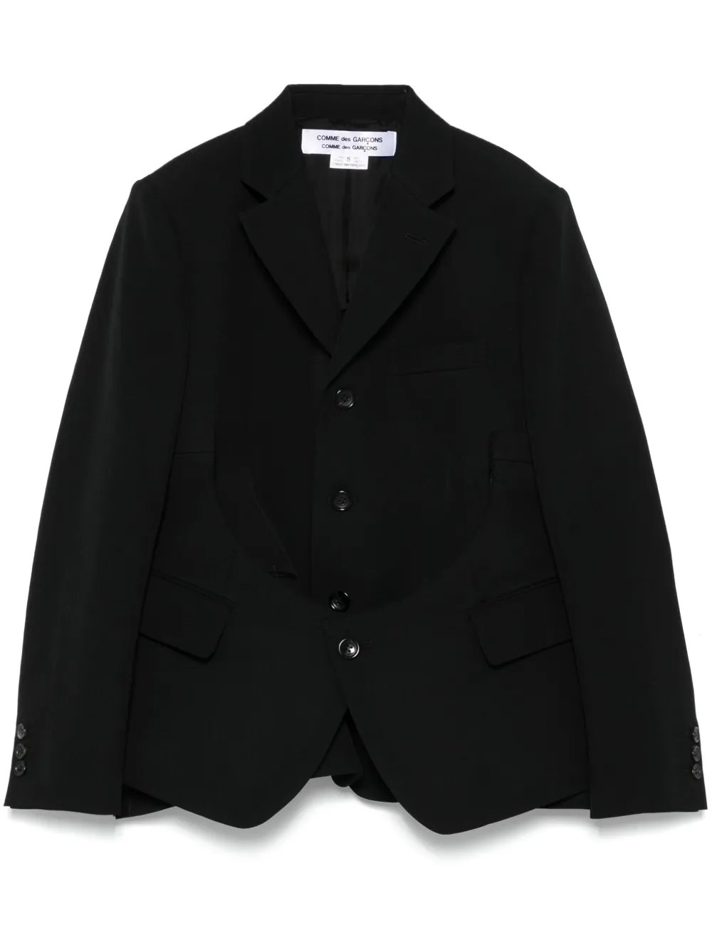 Comme Des Garçons Comme Des Garçons Blazer met uitgesneden details Zwart