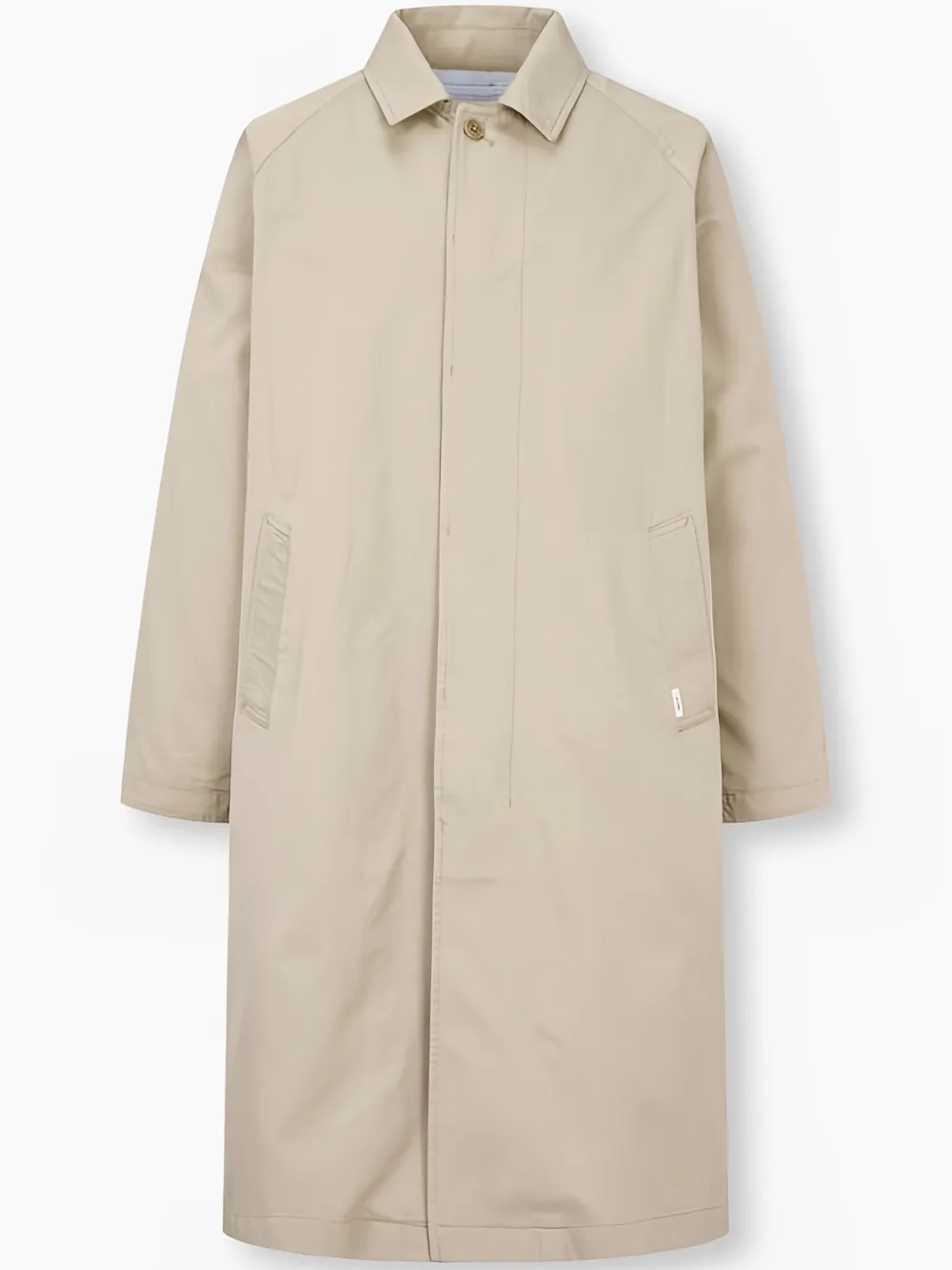 Man On The Boon. Raglan-sleeved Cotton Trench Coat In Neutrals