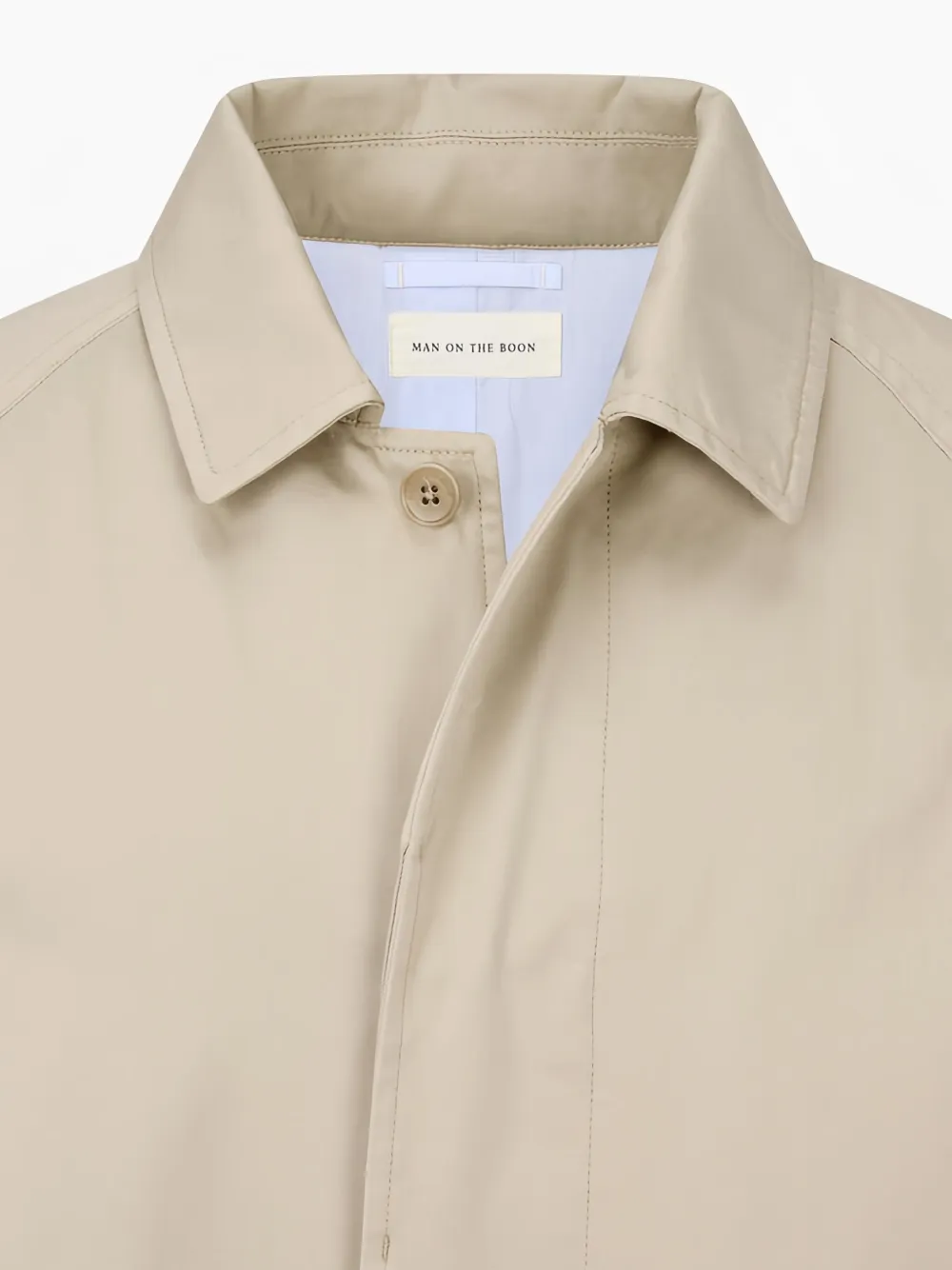 Man On The Boon. Katoenen trenchcoat met raglan mouwen Beige