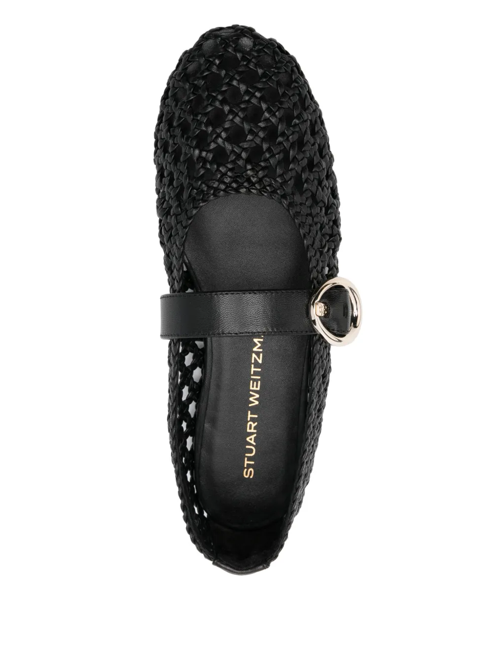 Stuart Weitzman woven ballet flats Black