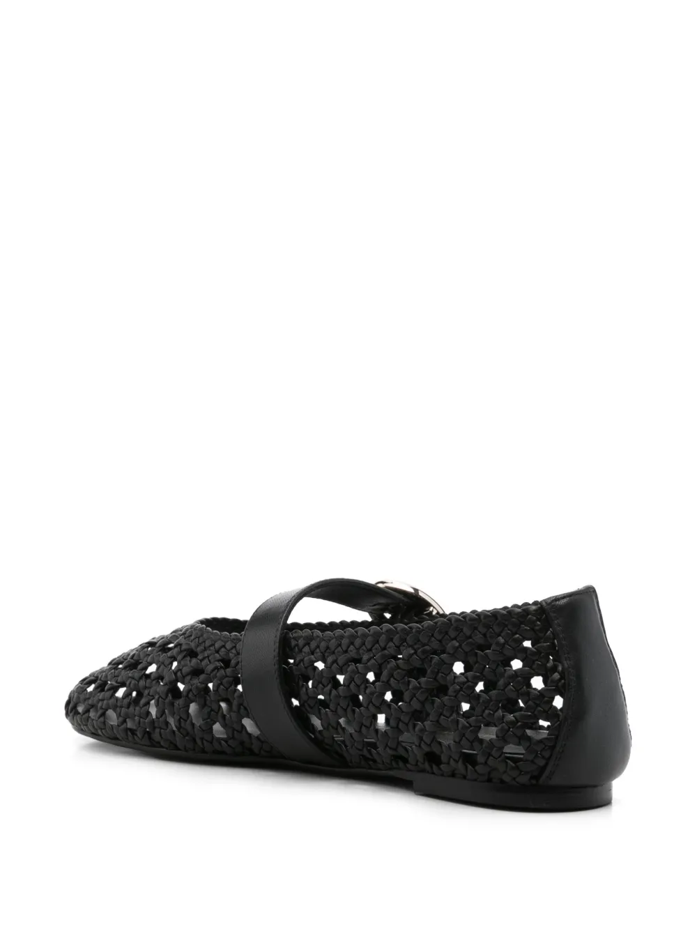 Stuart Weitzman woven ballet flats Black