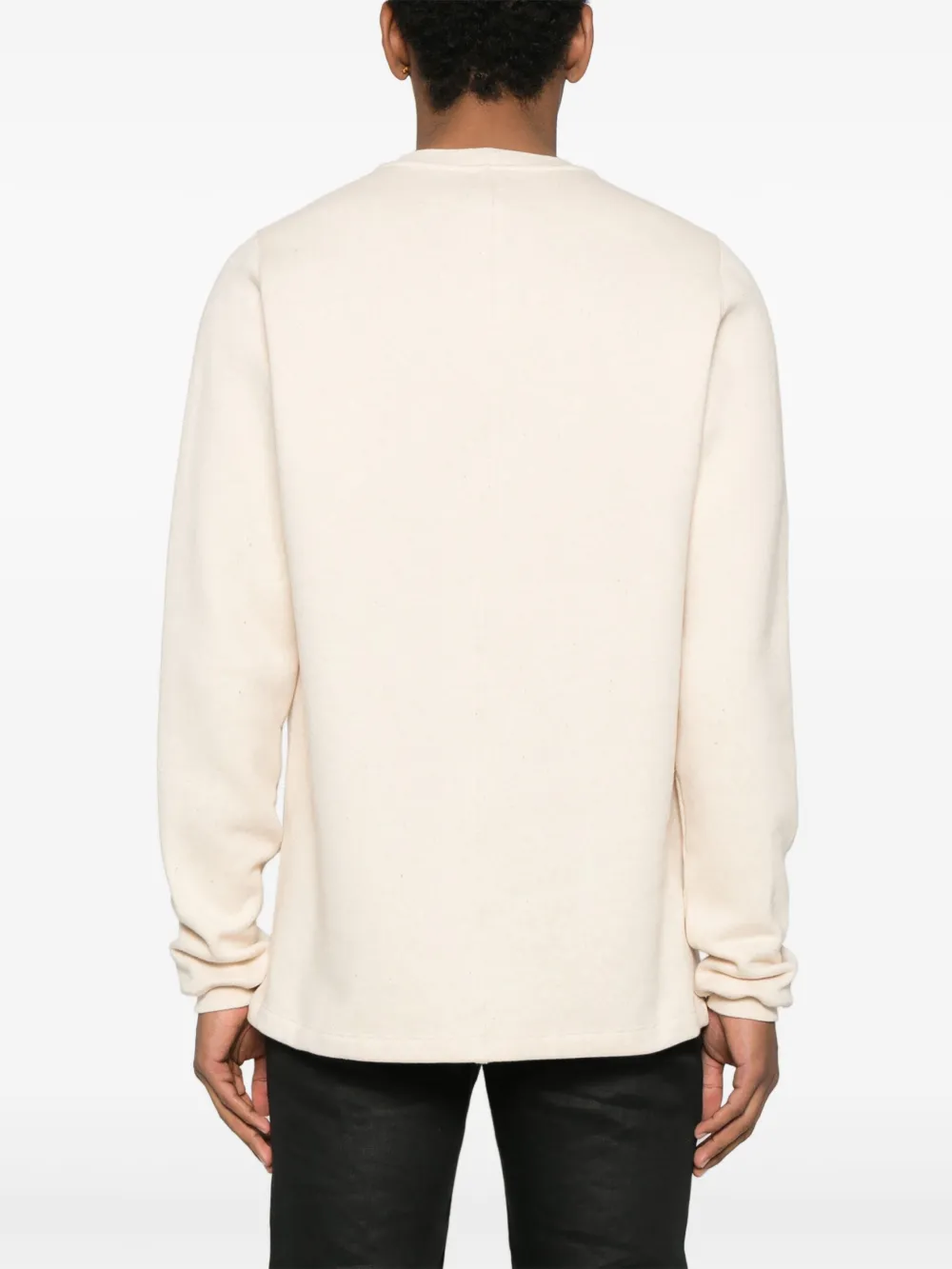Rick Owens Trui met ronde hals en lange mouwn Beige