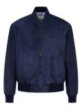 Man On The Boon. suede bomber jacket - Blue