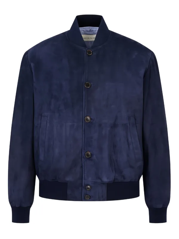 Man On The Boon. スエード ボンバージャケット | ブルー