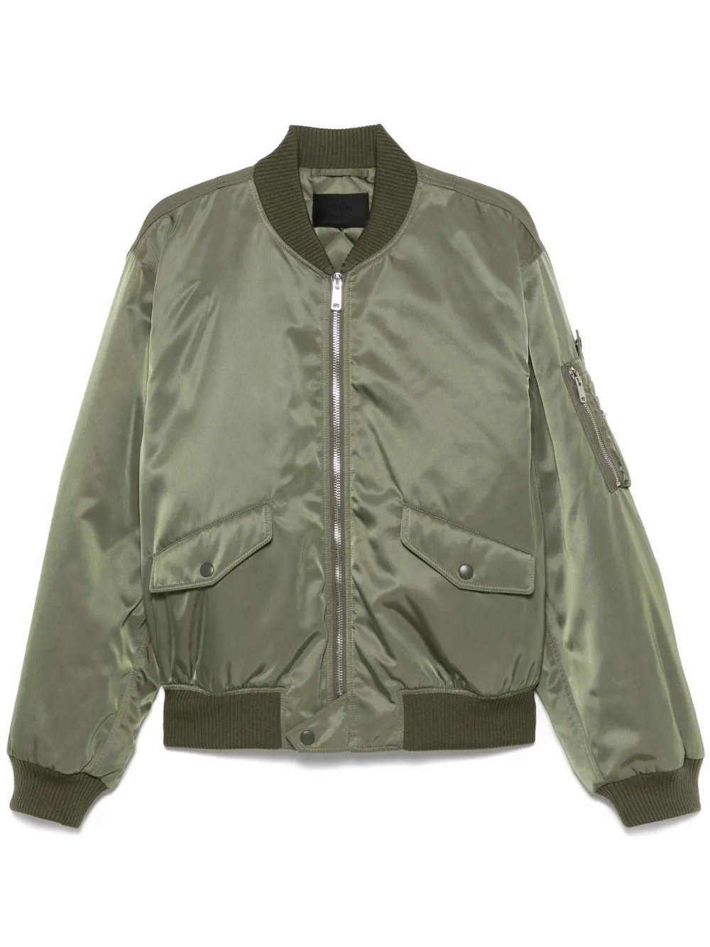Prada triangle-logo bomber jacket | Green | Image 1