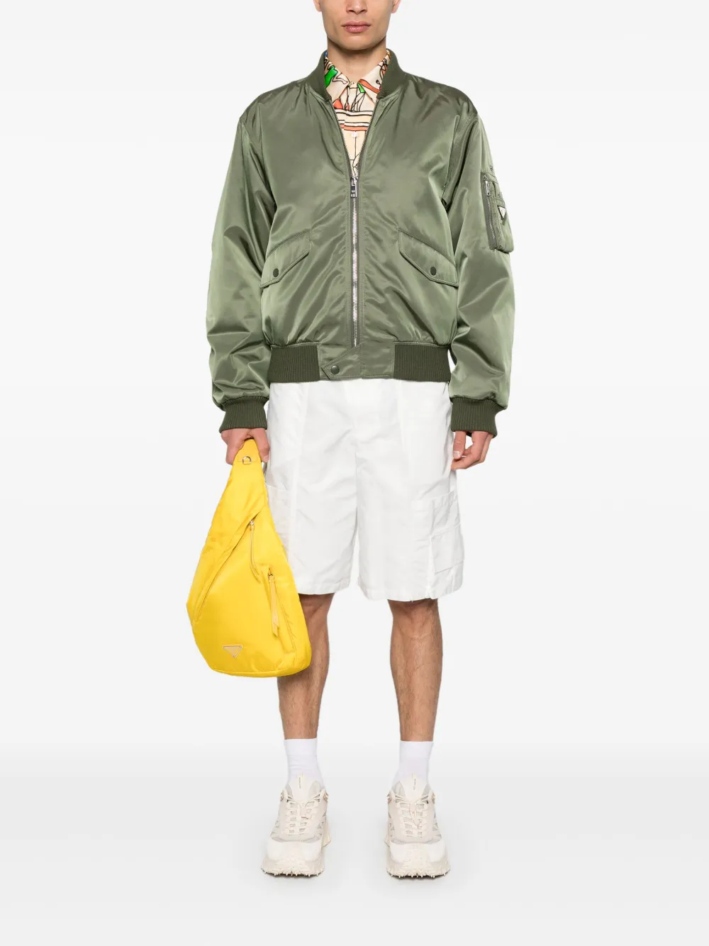 Prada triangle-logo bomber jacket | Bomber Jackets | Image 2