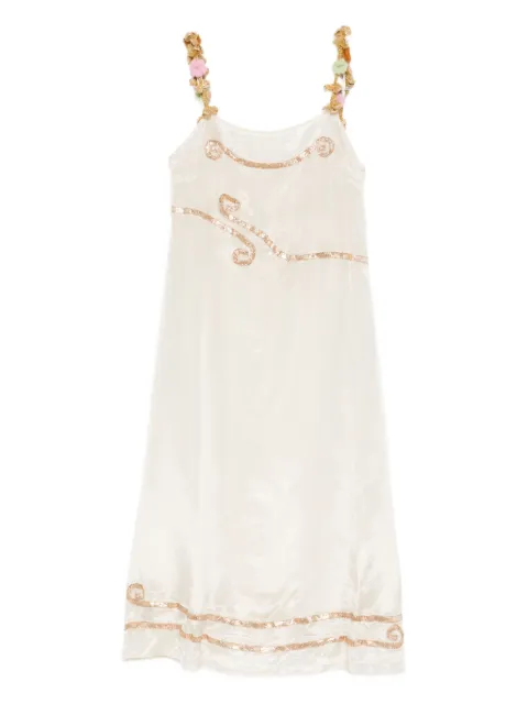 BODE Lido strappy embellished dress