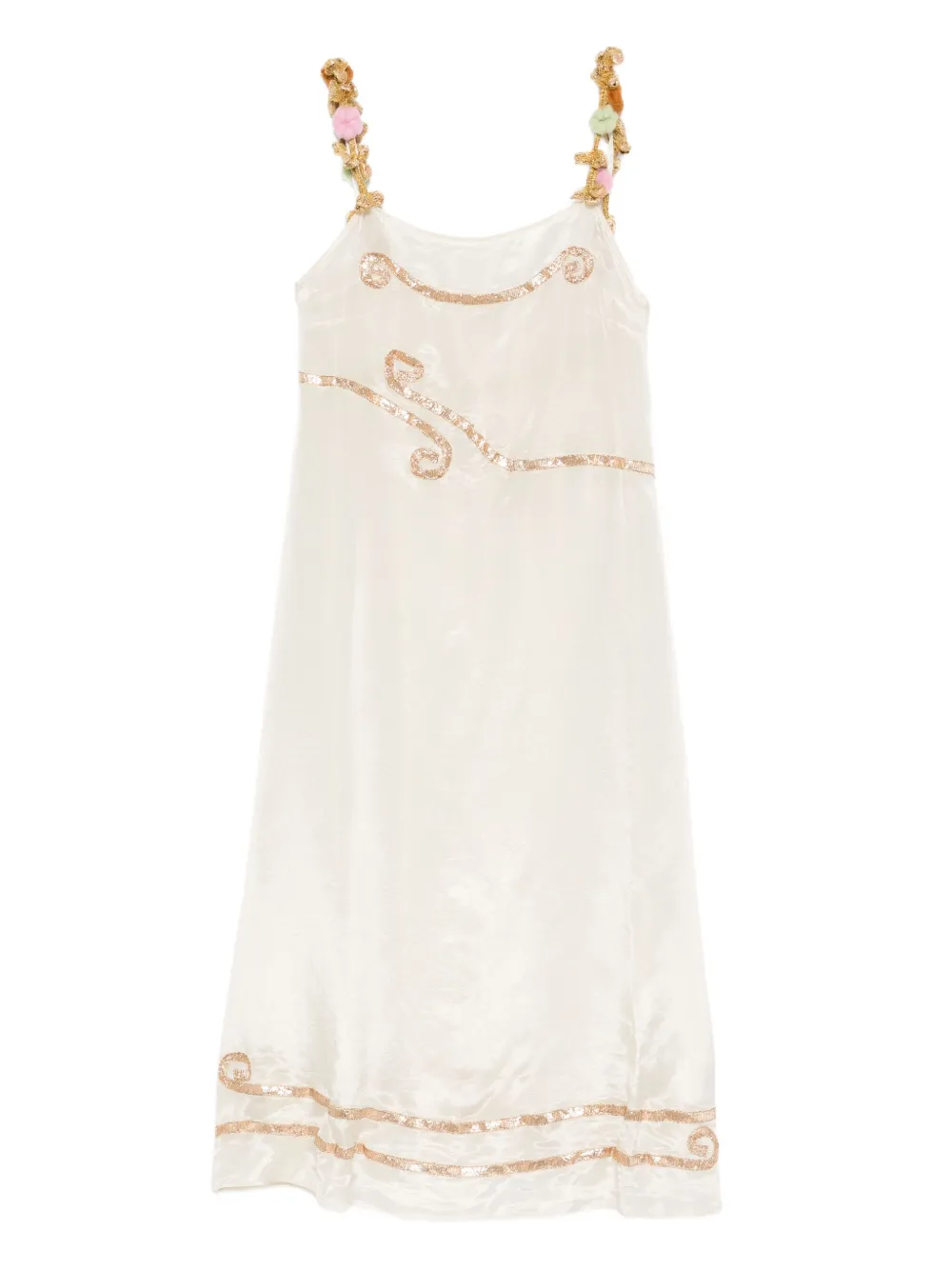 BODE Lido strappy embellished dress | Neutrals | Image 1