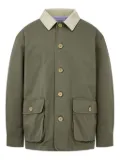 Man On The Boon. colour-block cotton jacket - Green