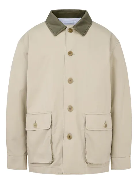 Man On The Boon. colour-block cotton jacket