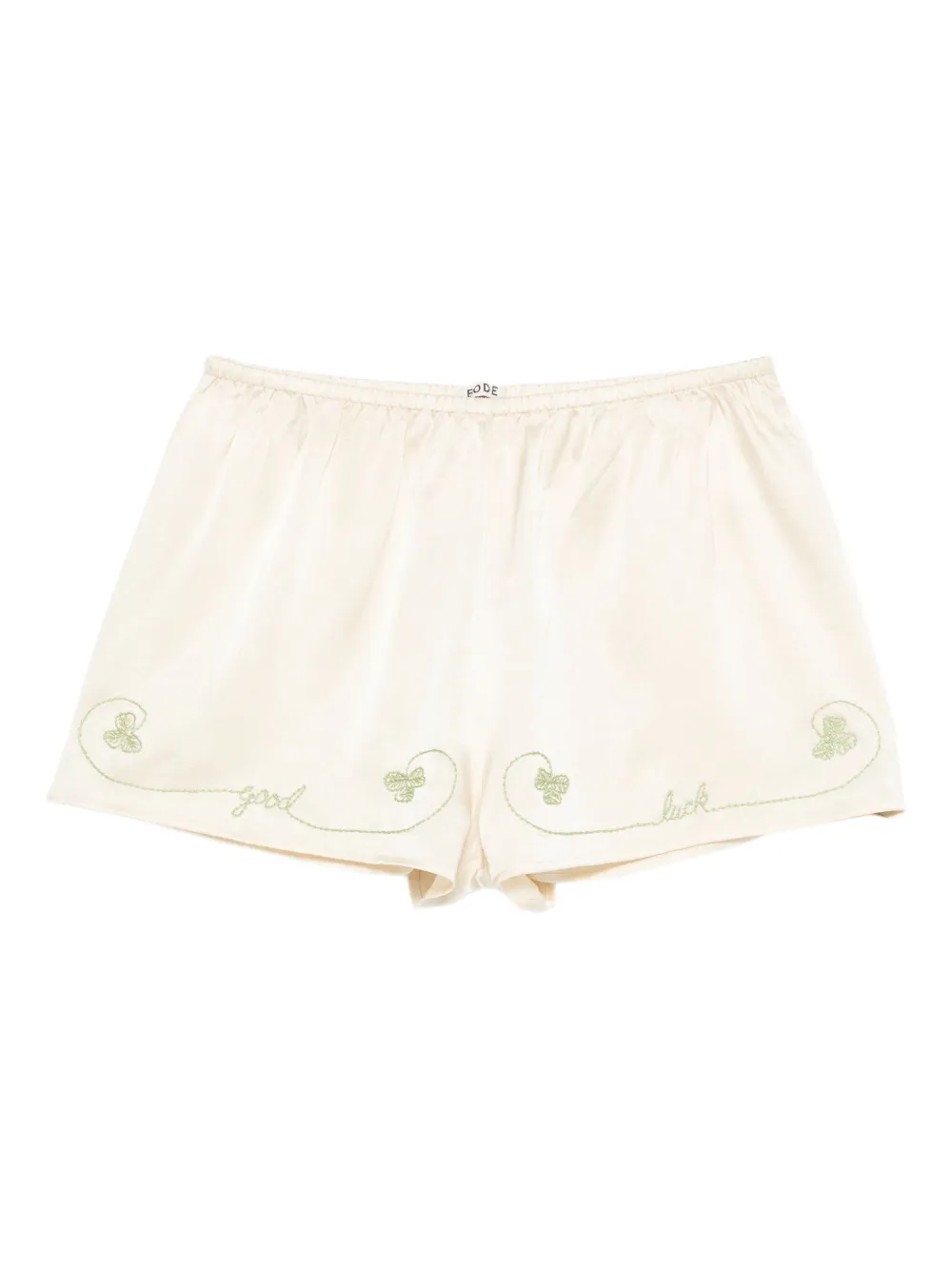 Bode Luck Draw Shorts In Neutral