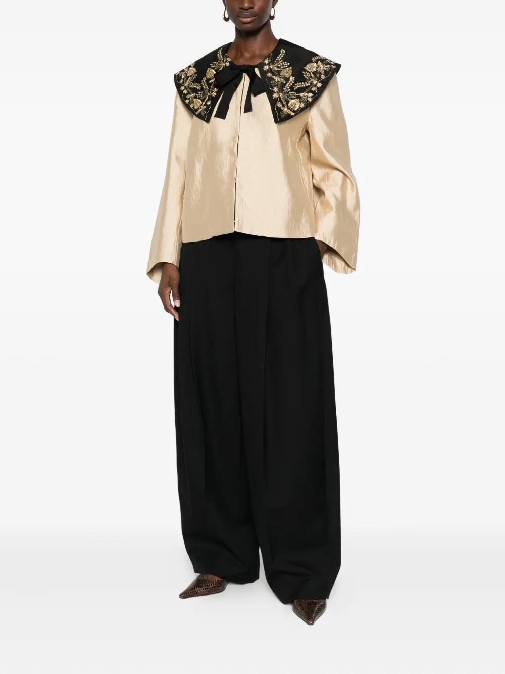 BODE embroidered-collar jacket | Cropped Jackets | Image 2