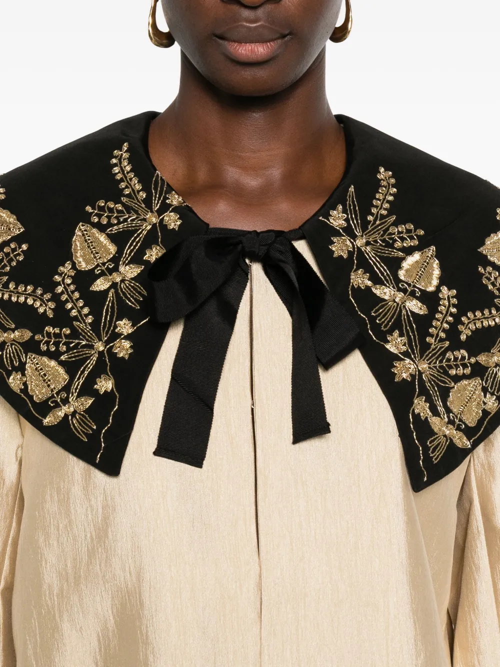 Bode Embroidered-collar Jacket In Neutral
