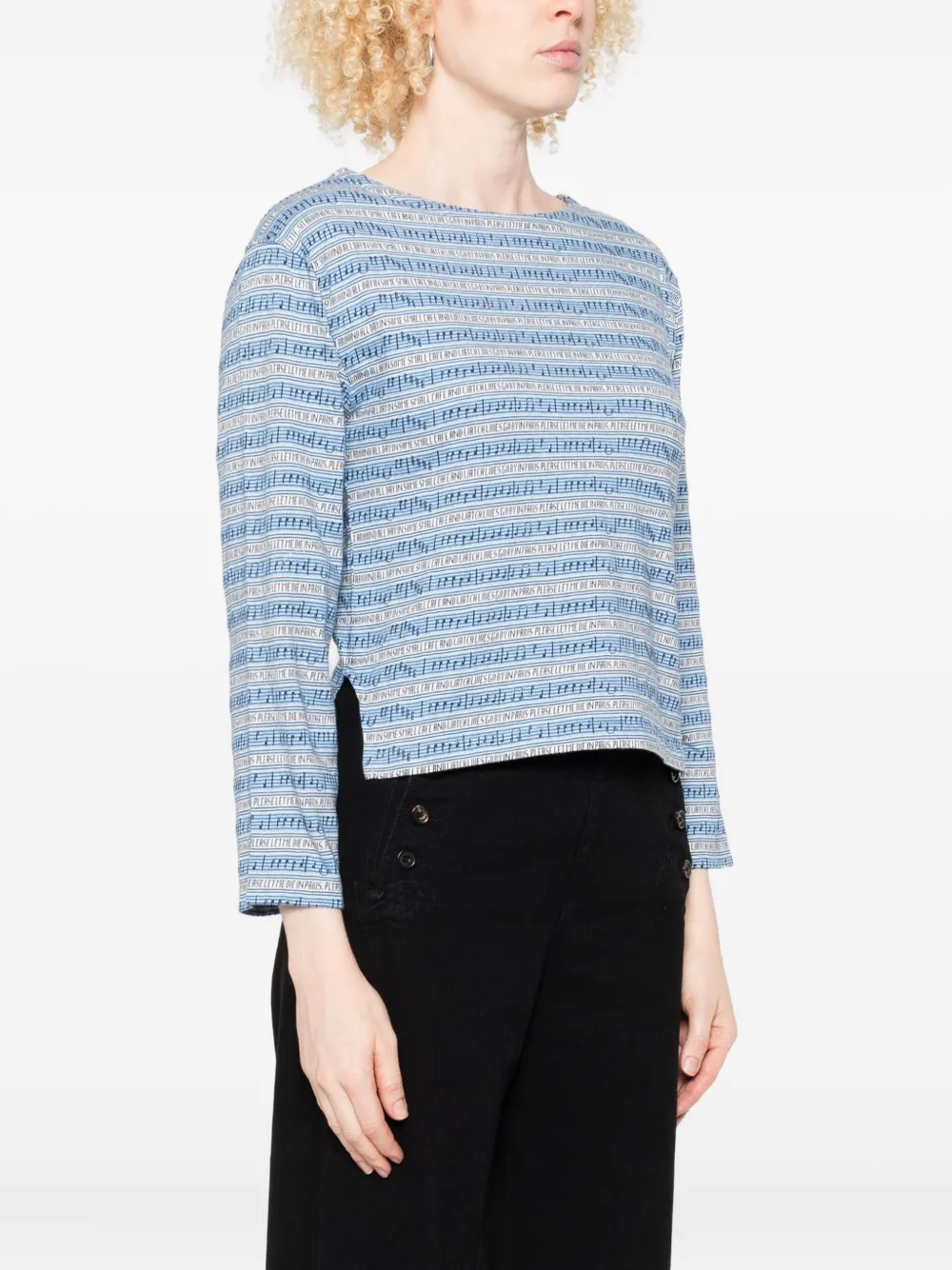 BODE Blouse met boothals Blauw