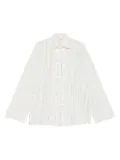 BODE striped frog-closures blouse - White