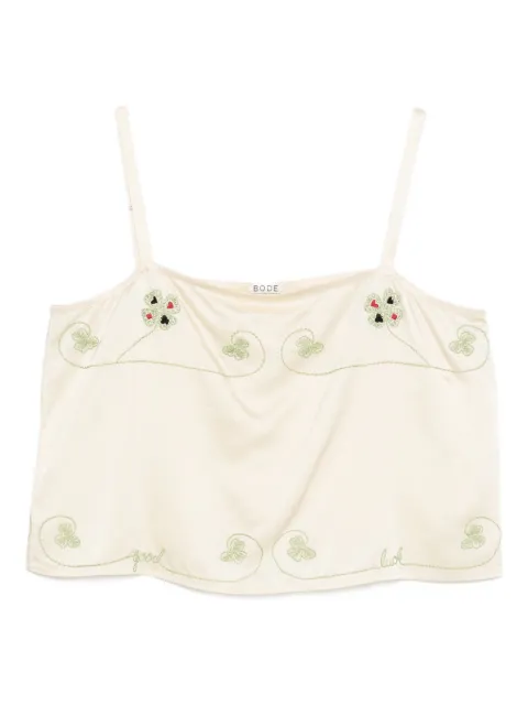 BODE floral-embroidered tank top
