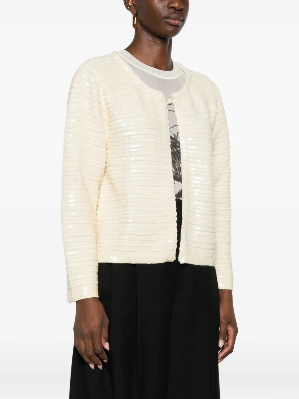Bode Sequin-embellished Cardigan In Neutral